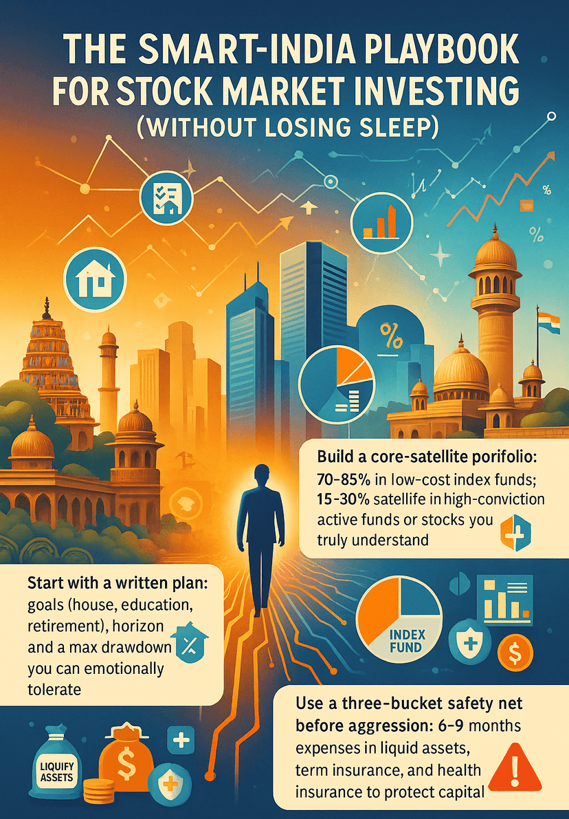 The Smart-India Playbook for Stock Market Investing (Without Losing Sleep)